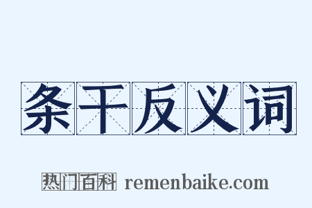 条干反义词是什么意思的图片